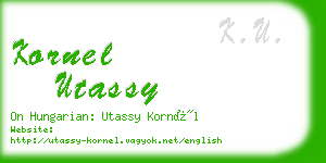 kornel utassy business card